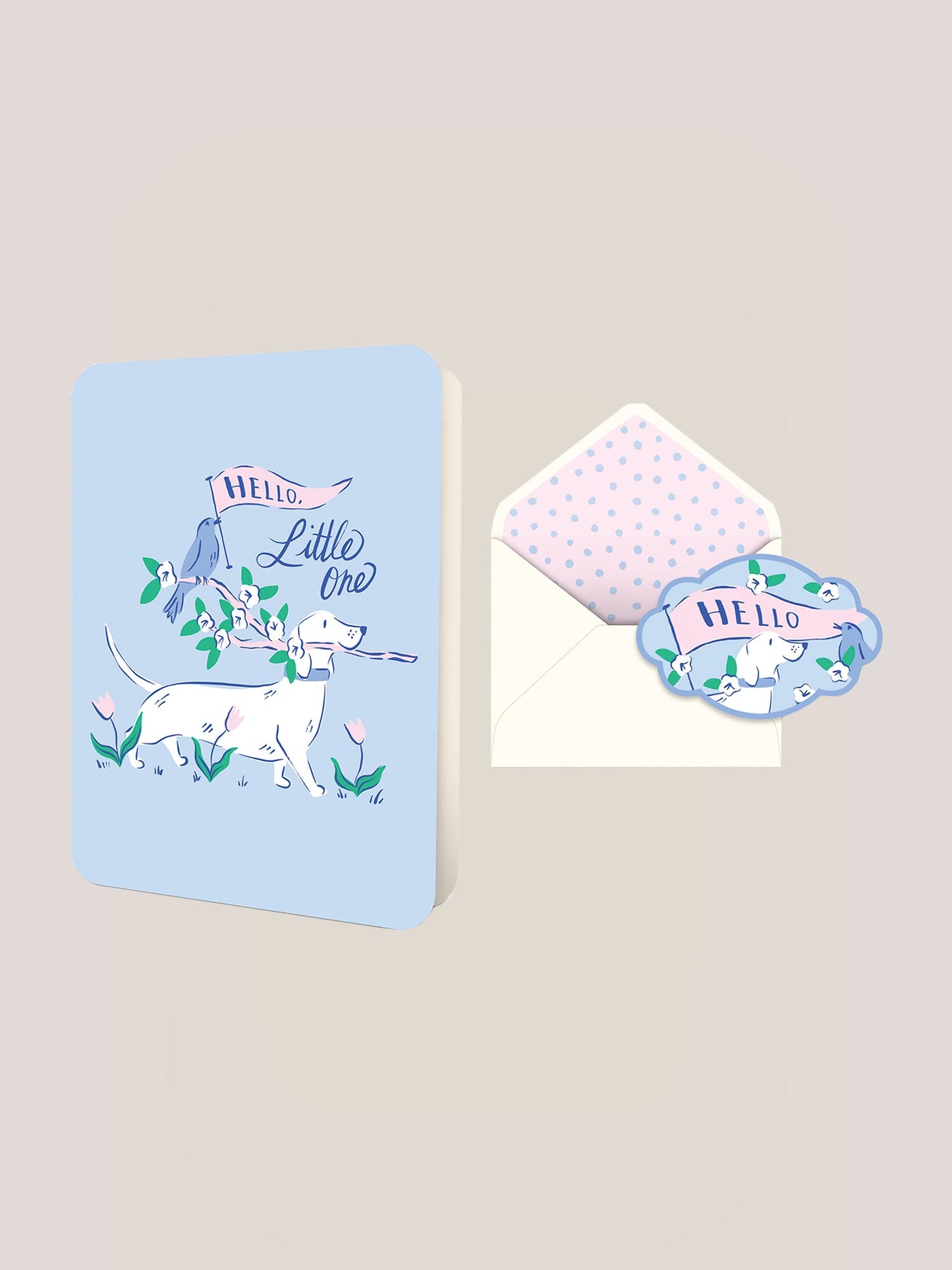 Hello, Little One Deluxe Greeting Card