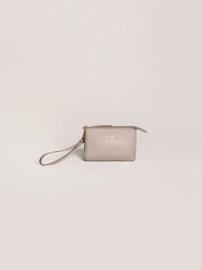 3-Piece Pouch Clutch Purse Set - Taupe