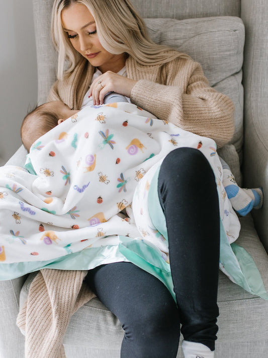 Ultra-Soft Thick Reversible Baby Blanket - Love Bug