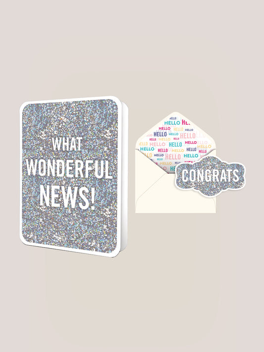 What Wonderful News! Deluxe Greeting Card