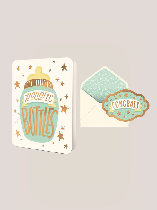 Poppin' Bottles Deluxe Greeting Card