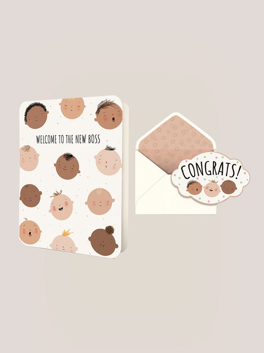 Welcome to the New Boss Deluxe Greeting Card