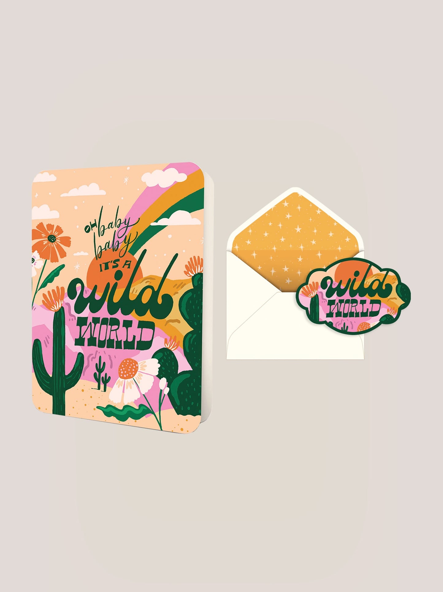 Baby, It's a Wild World Deluxe Greeting Card