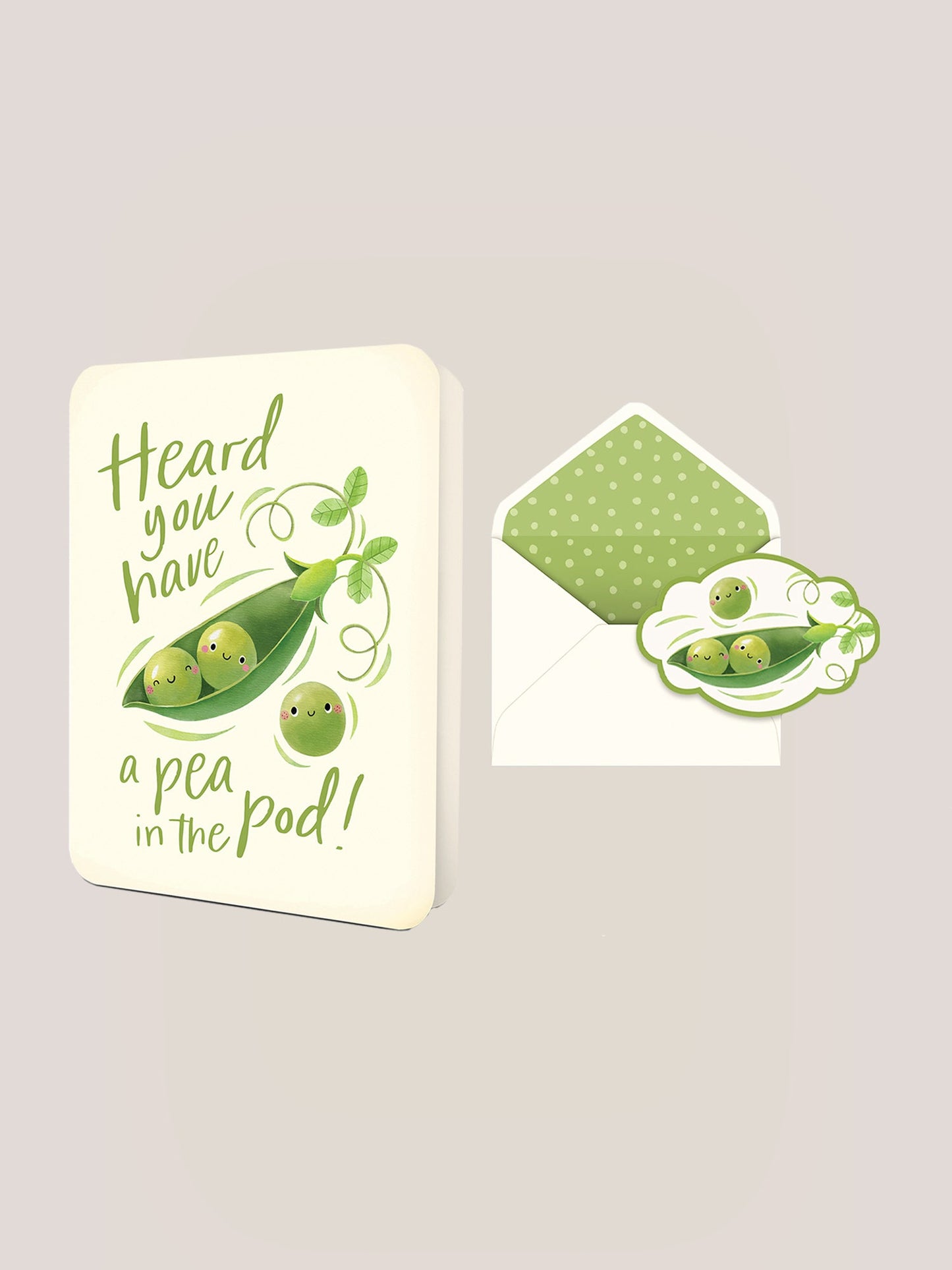 A Pea in the Pod Deluxe Greeting Card