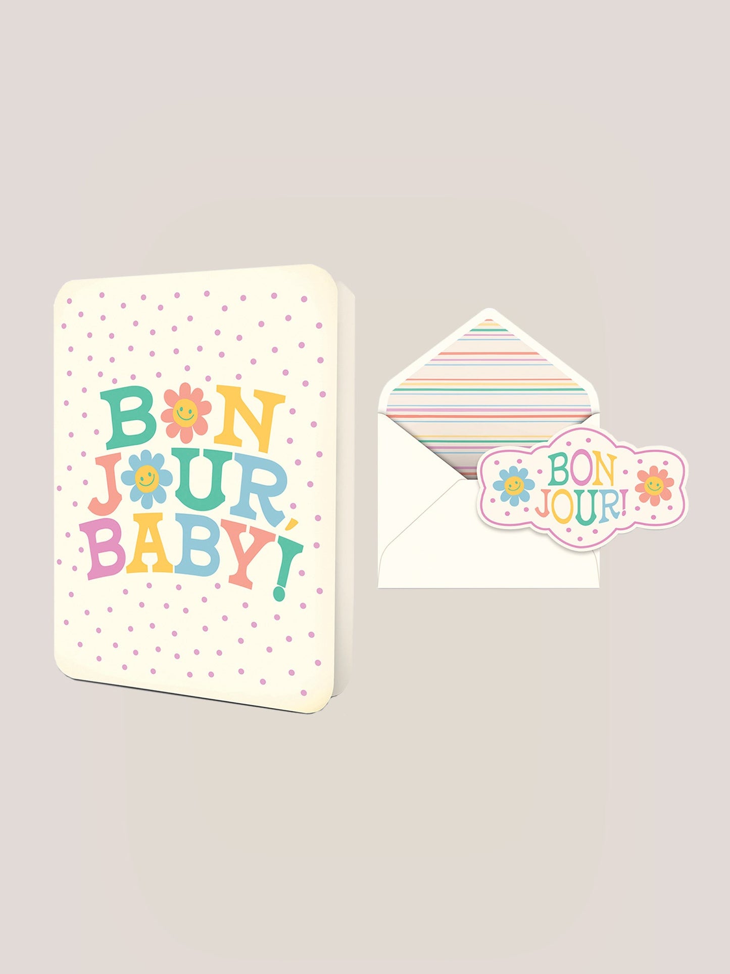Bonjour, Baby! Deluxe Greeting Card