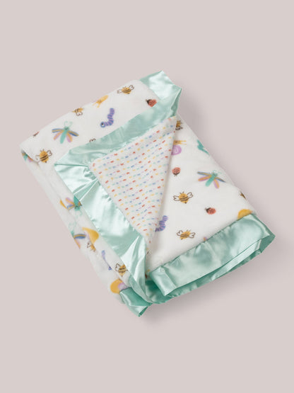 Ultra-Soft Thick Reversible Baby Blanket - Love Bug