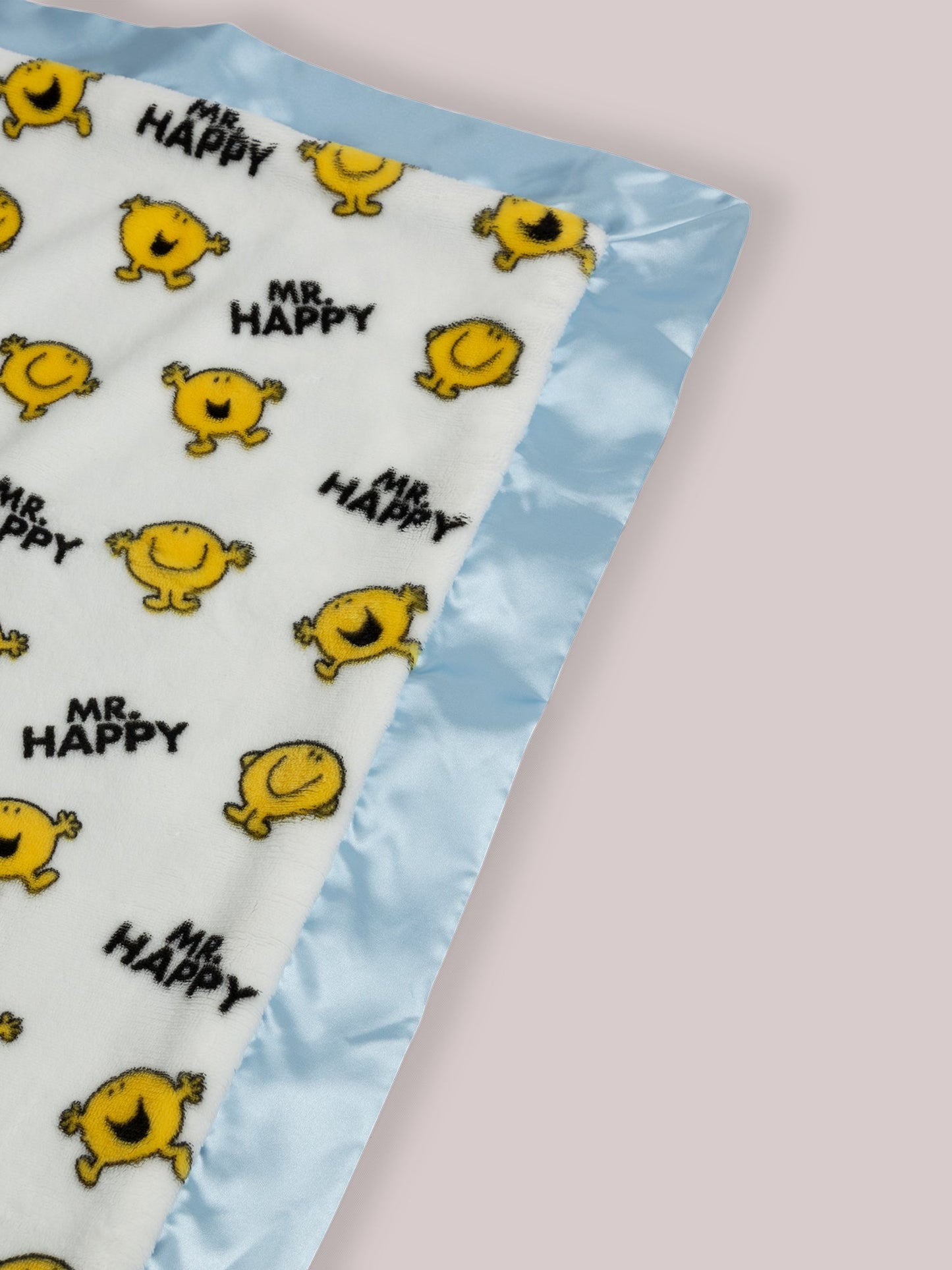 Mr. Happy Reversible Blanket with satin corner