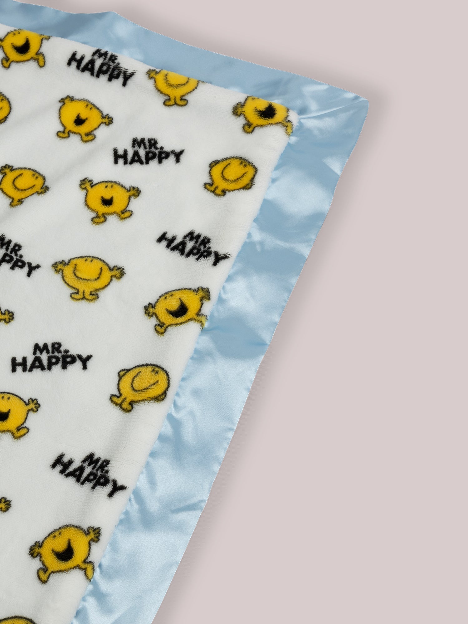 Mr. Happy Reversible Blanket with satin corner