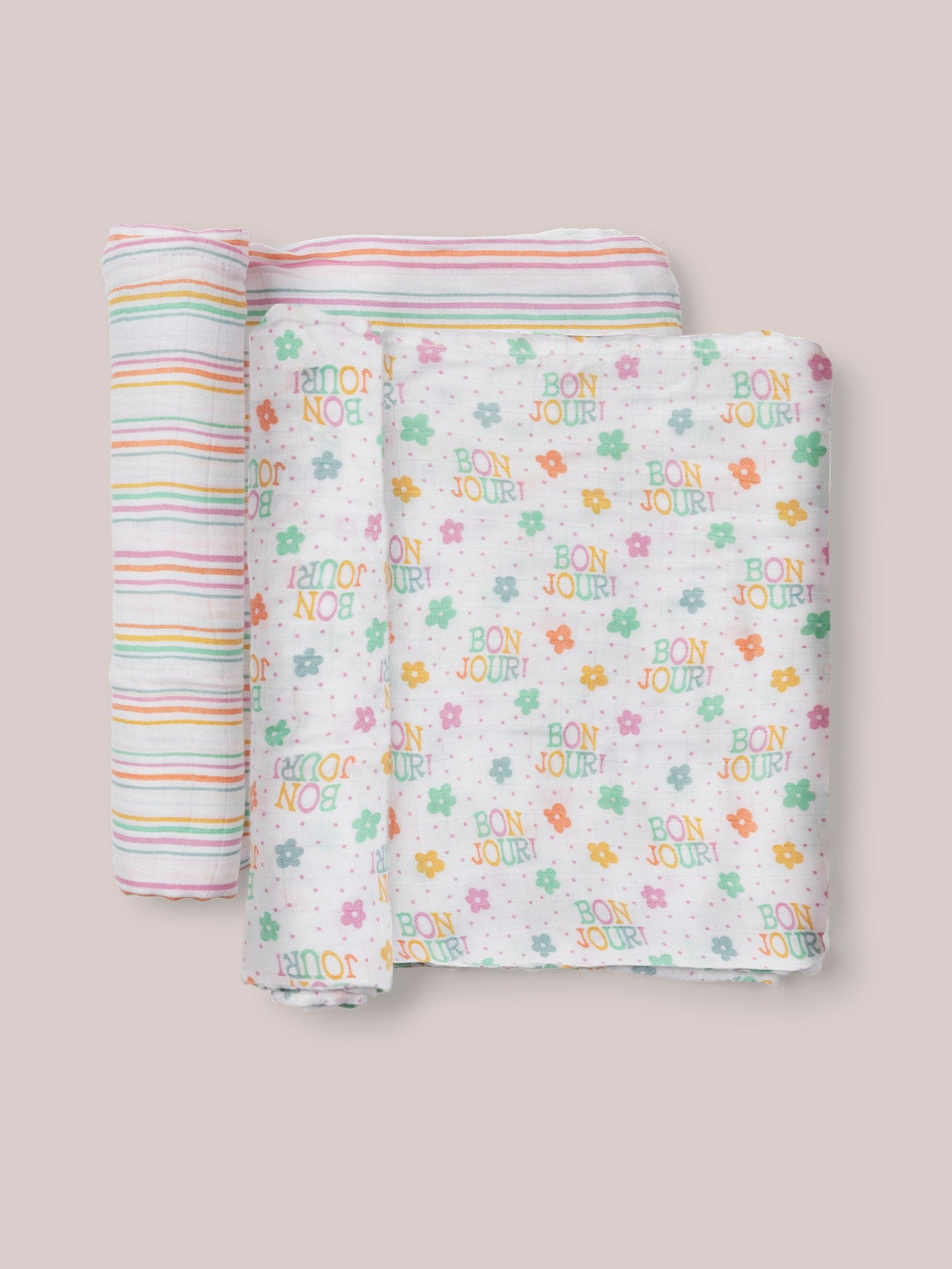 2-Pack Square Swaddle Blanket Set - Bonjour Bébé