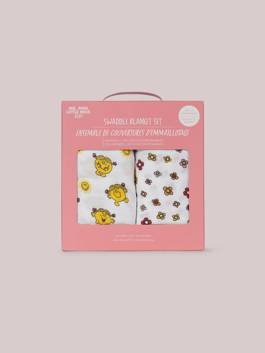 Little Miss Sunshine Swaddle Blanket set of 2 in box