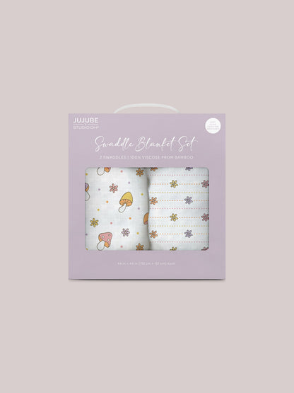 2-Pack Square Swaddle Blanket Set - Mushy Love