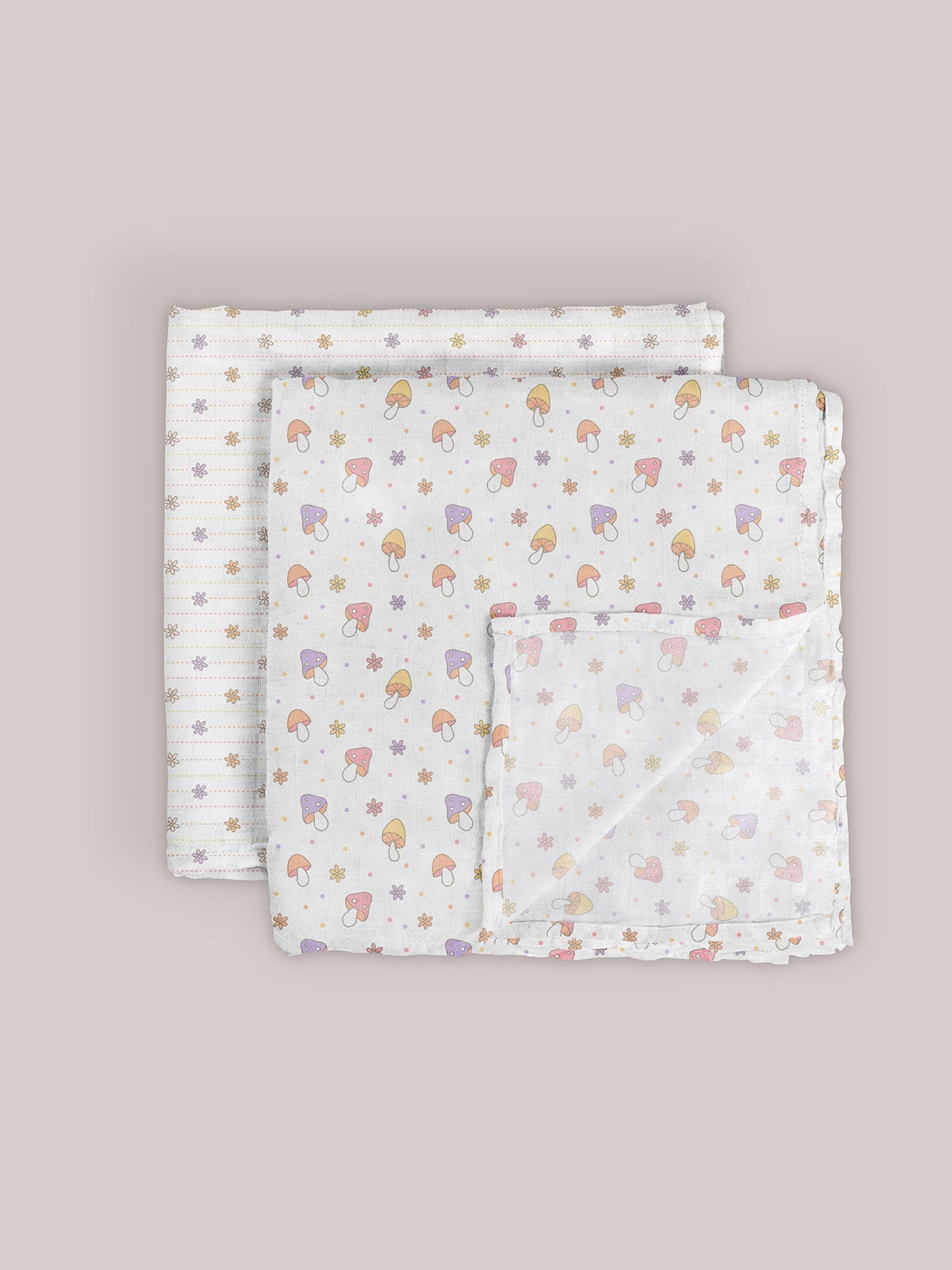 2-Pack Square Swaddle Blanket Set - Mushy Love