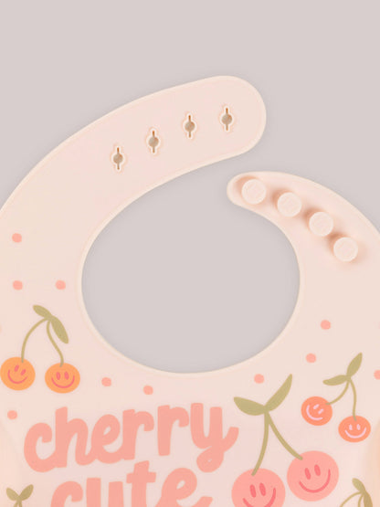 Silicone Bib - Cherry Cute by Doodle By Meg