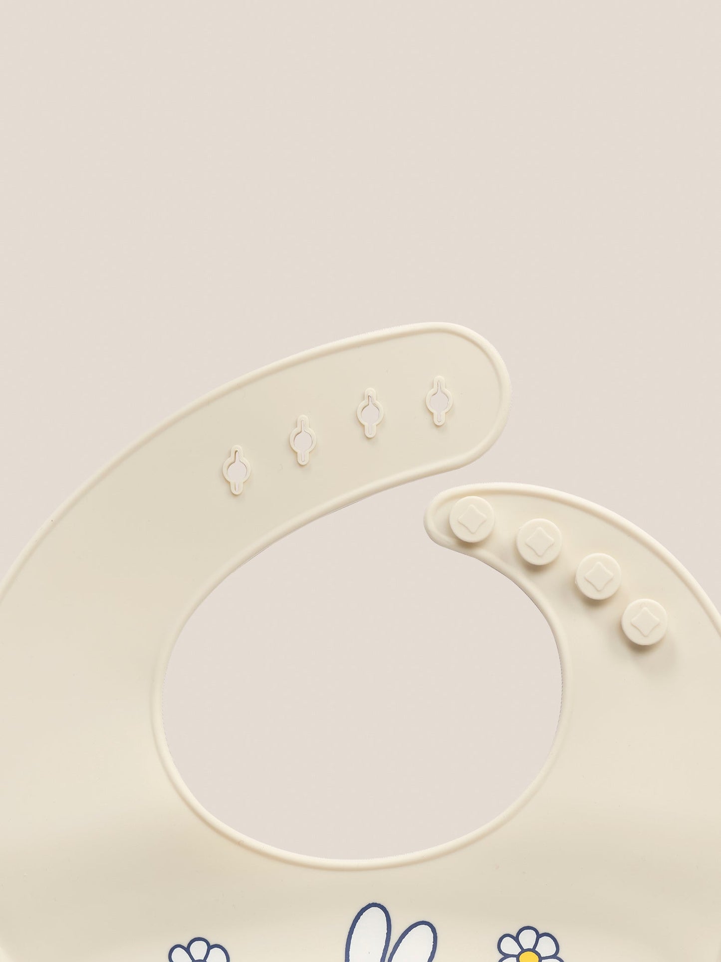 Miffy Flower Fields Silicone Bib - Eggshell