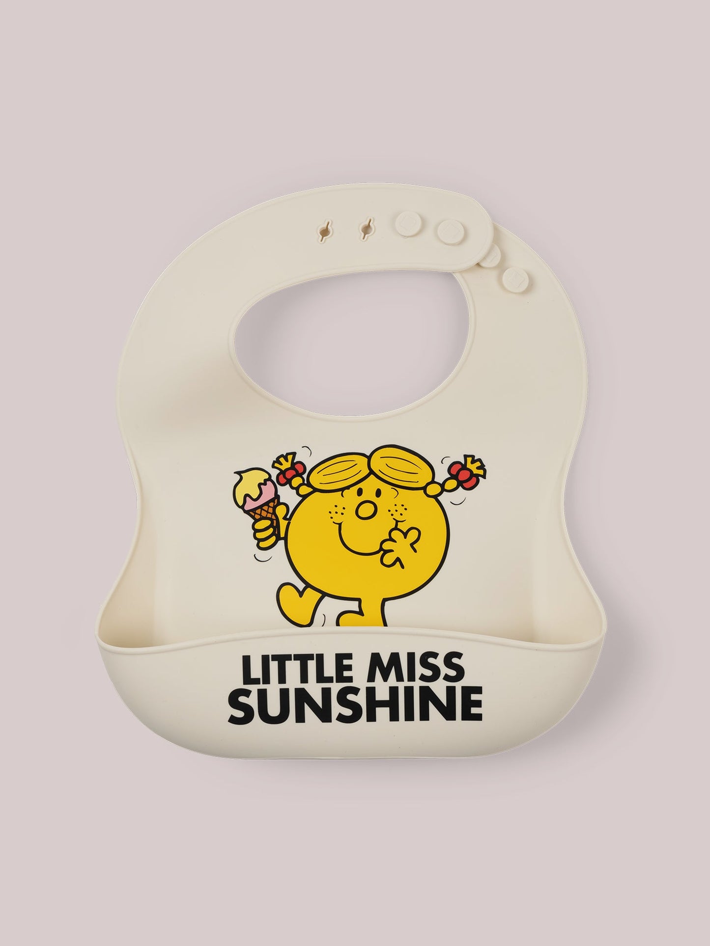 Little Miss Sunshine bib flat lay
