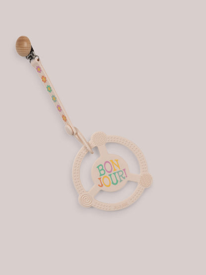 Silicone Teether Ring & Detachable Clip - Bonjour Bébé
