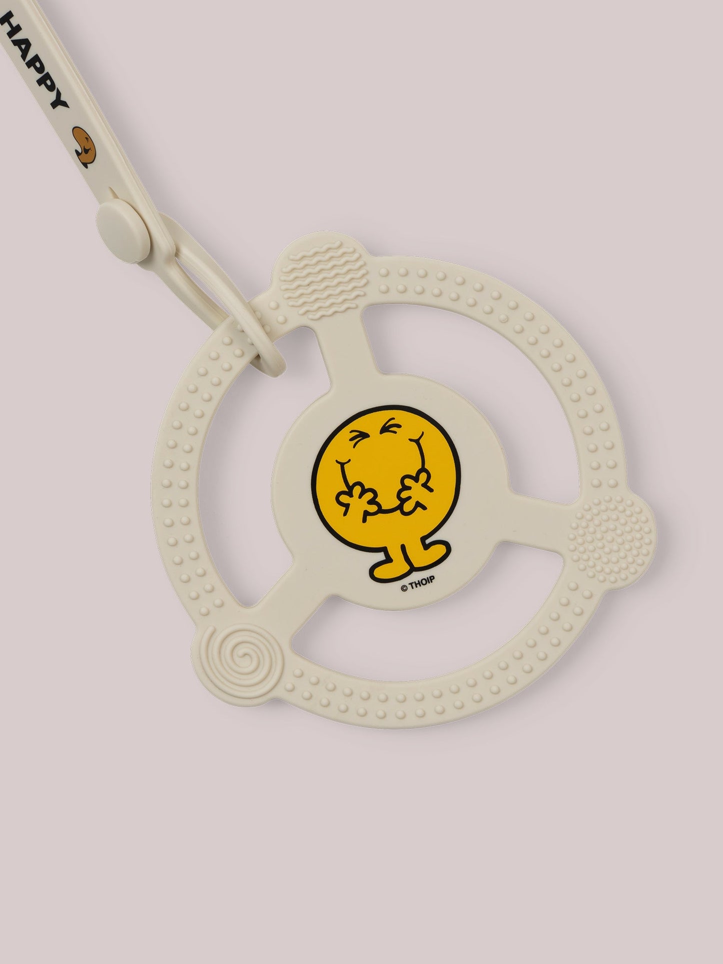 Mr. Happy Silicone Teether Ring close up
