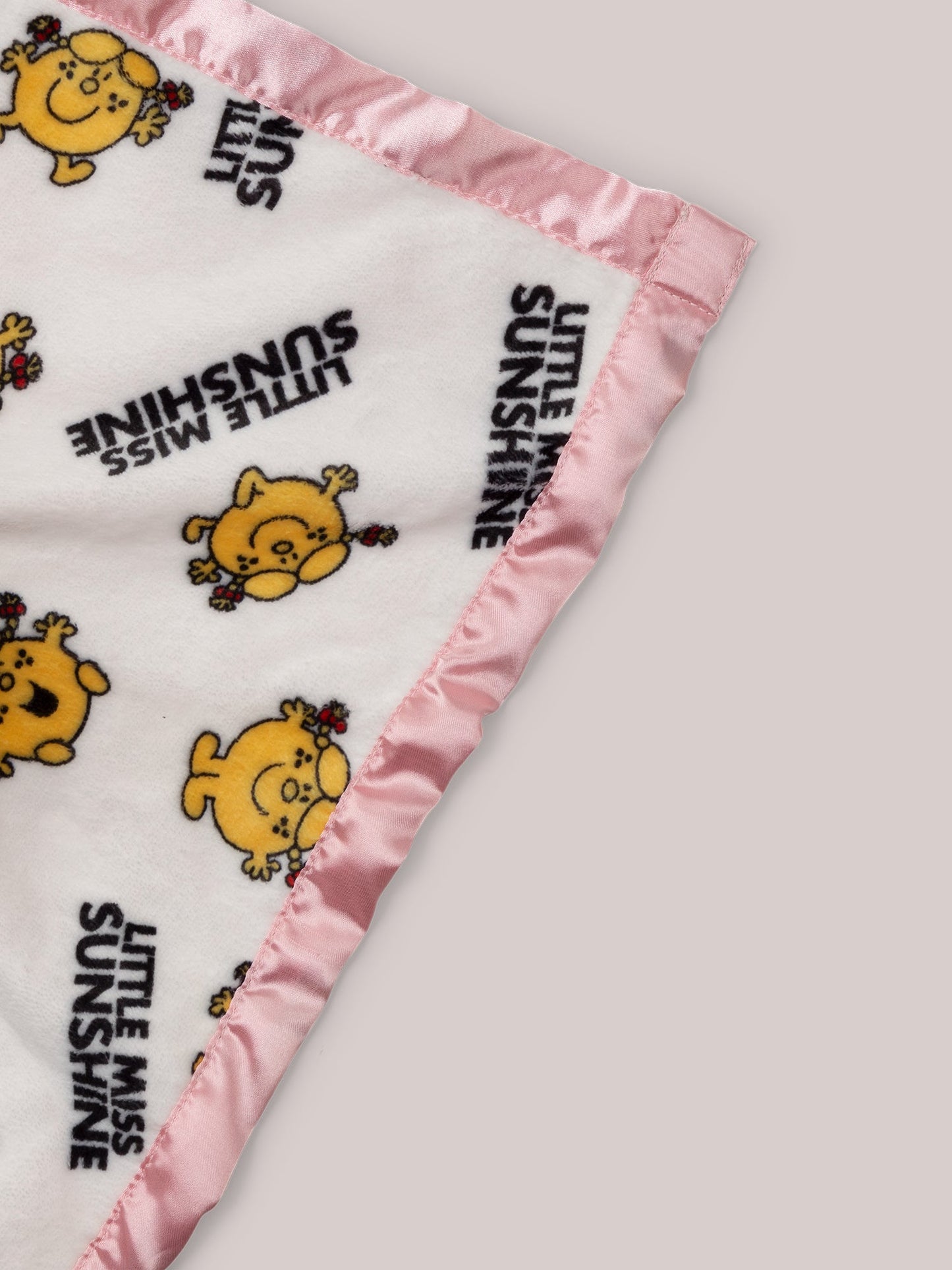 Little Miss Sunshine security blanket with satin corner