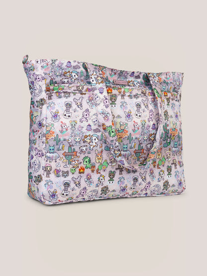 SuperBe Cosmic Desert Tote side angle