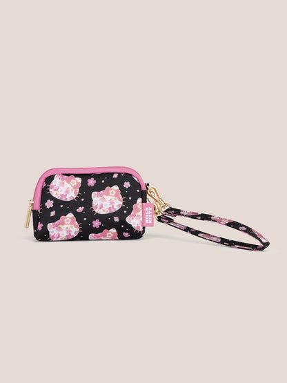 Hello Kitty® × JuJuBe Cherry Blossoms Be Set 3-Piece Pouch Set — Black and Pink