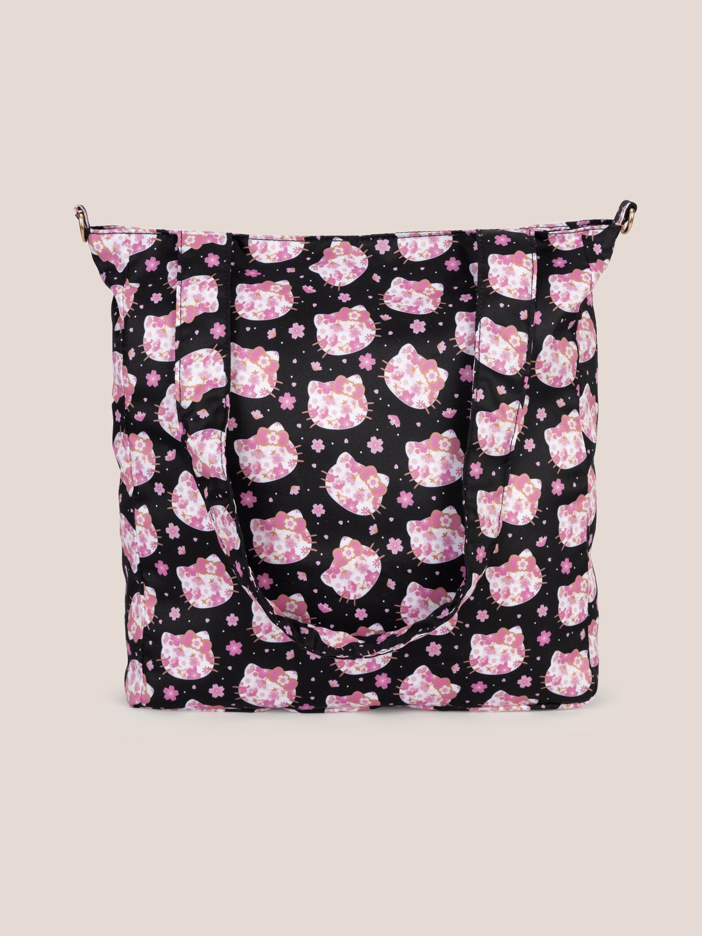Hello Kitty® × JuJuBe Cherry Blossoms Be Light Diaper Bag Tote — Black and Pink