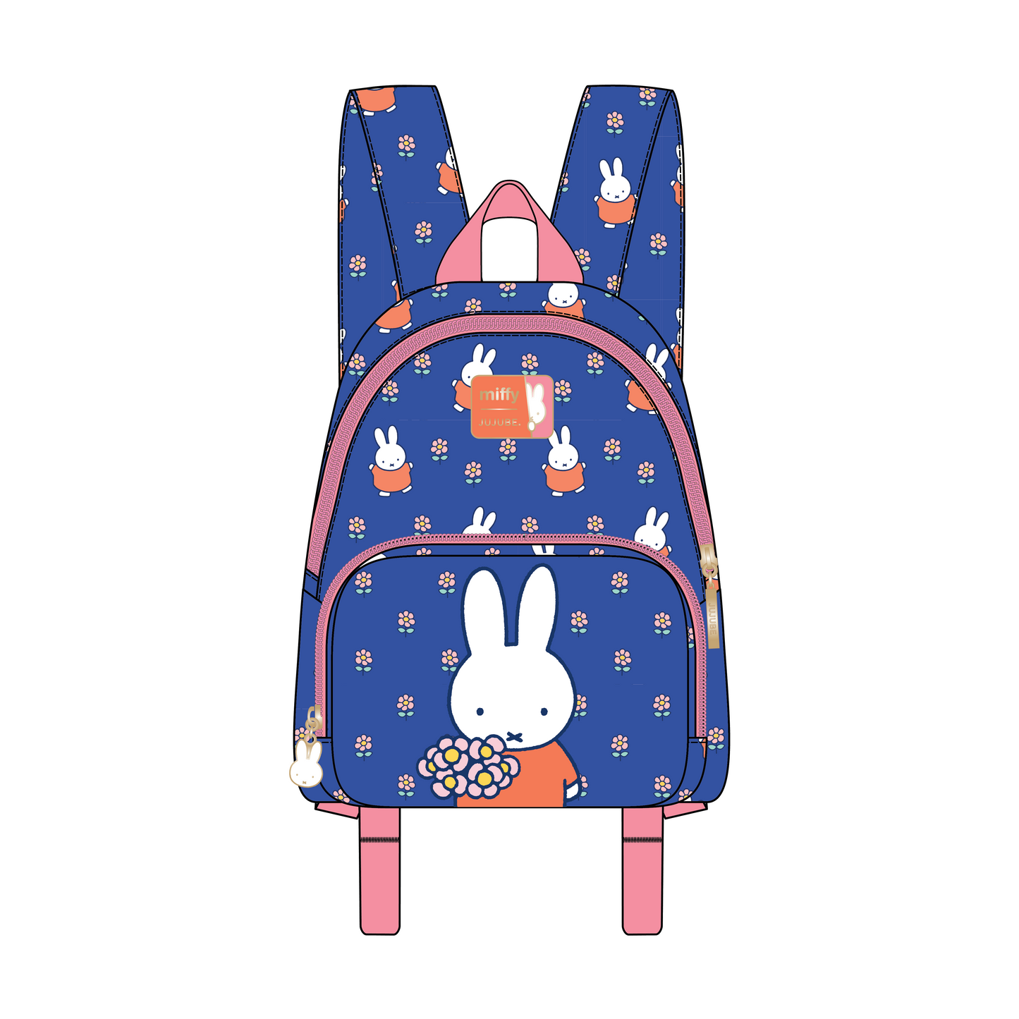 Miffy Flower Fields Everyday Mini Backpack - Blue & Orange