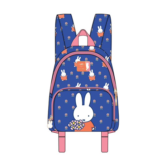 Miffy Flower Fields Everyday Mini Backpack - Blue & Orange