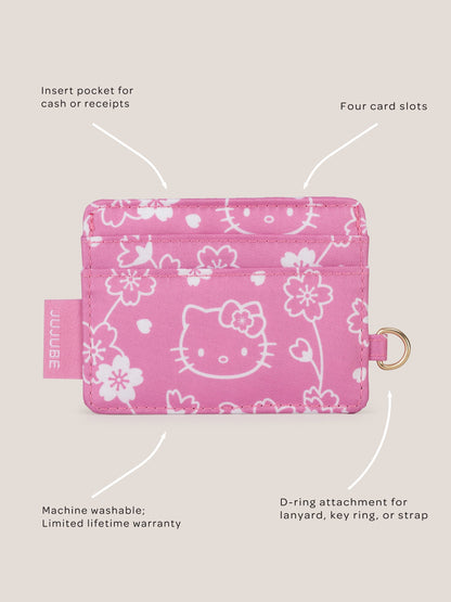 Hello Kitty® × JuJuBe Cherry Blossoms Be Charged Card Case Wallet – Pink