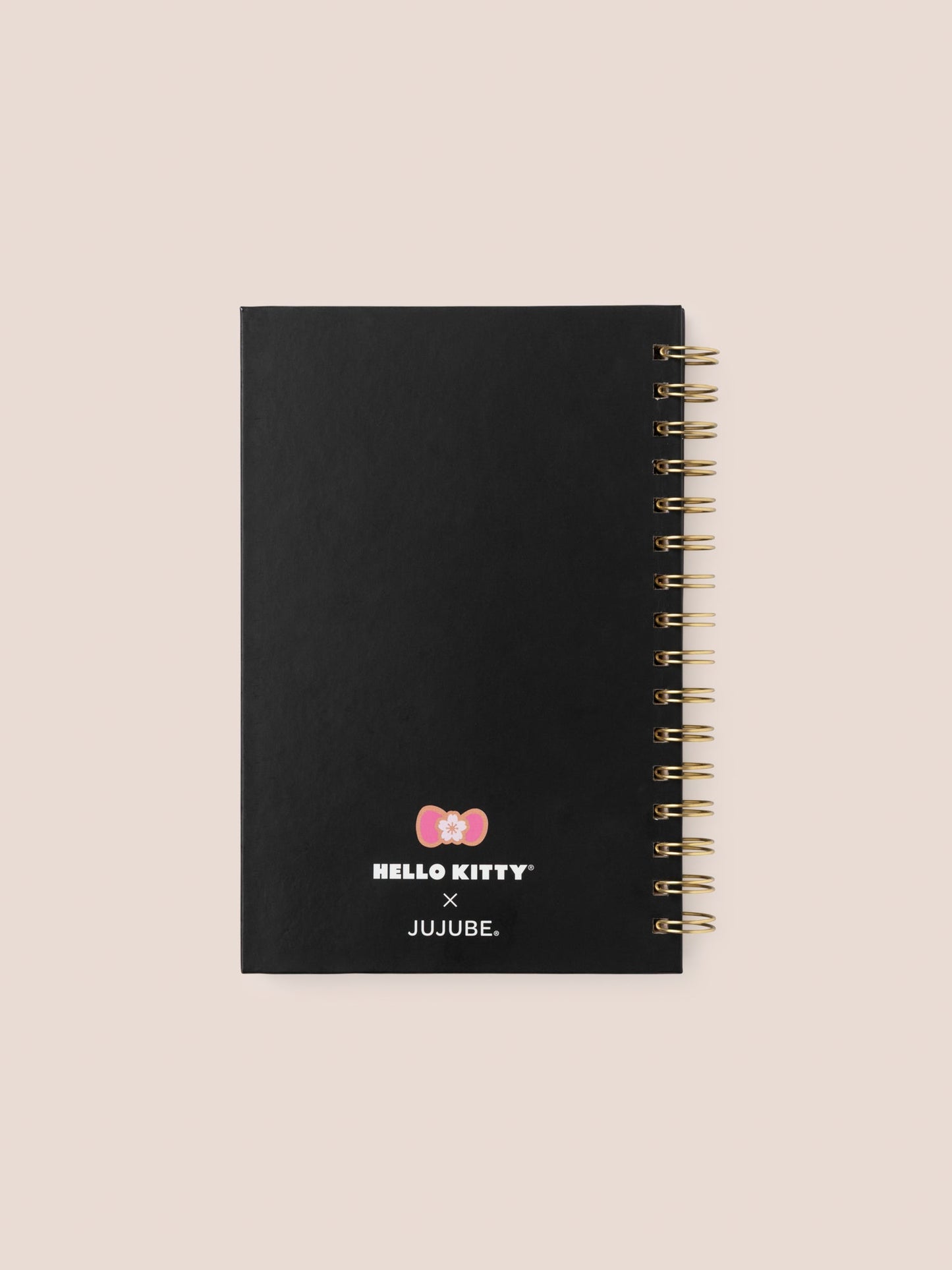 Hello Kitty® × JuJuBe Cherry Blossoms Medium Spiral Notebook — Black and Pink